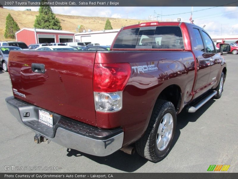 Salsa Red Pearl / Beige 2007 Toyota Tundra Limited Double Cab