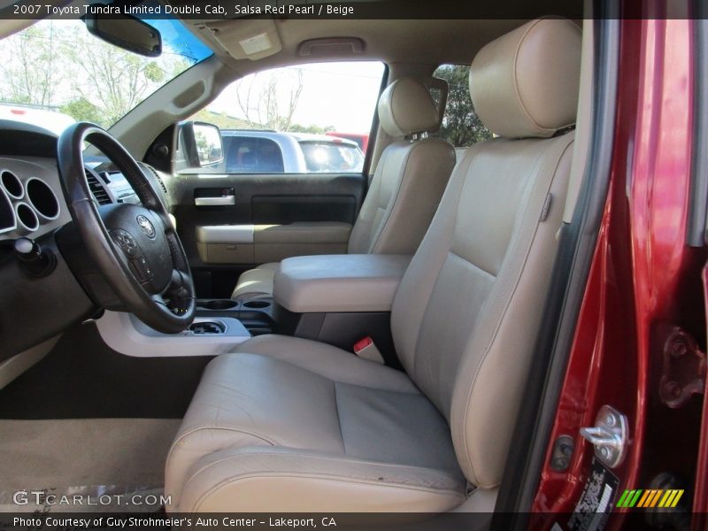 Salsa Red Pearl / Beige 2007 Toyota Tundra Limited Double Cab
