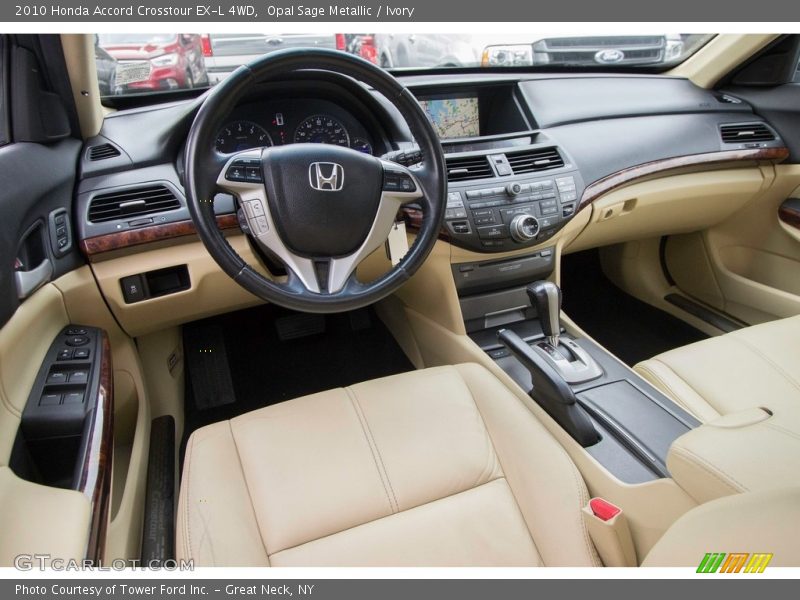 Opal Sage Metallic / Ivory 2010 Honda Accord Crosstour EX-L 4WD