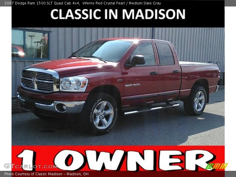 Inferno Red Crystal Pearl / Medium Slate Gray 2007 Dodge Ram 1500 SLT Quad Cab 4x4