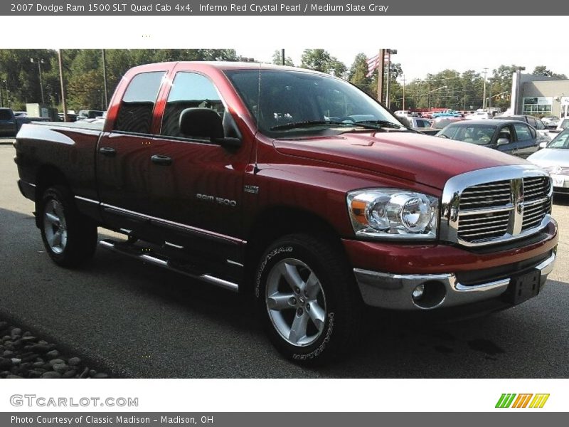 Inferno Red Crystal Pearl / Medium Slate Gray 2007 Dodge Ram 1500 SLT Quad Cab 4x4