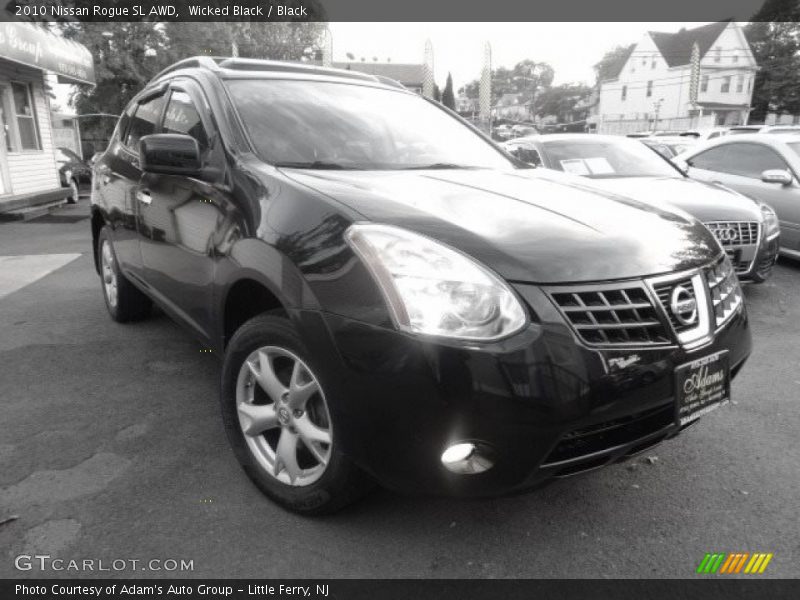 Wicked Black / Black 2010 Nissan Rogue SL AWD
