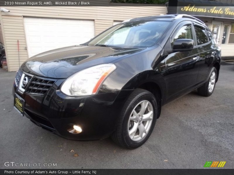 Wicked Black / Black 2010 Nissan Rogue SL AWD