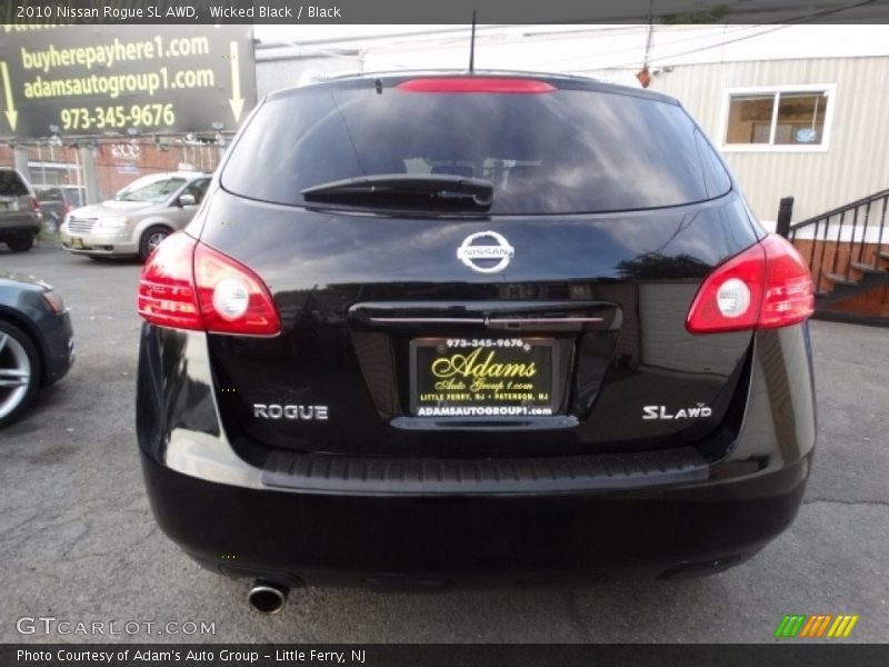 Wicked Black / Black 2010 Nissan Rogue SL AWD