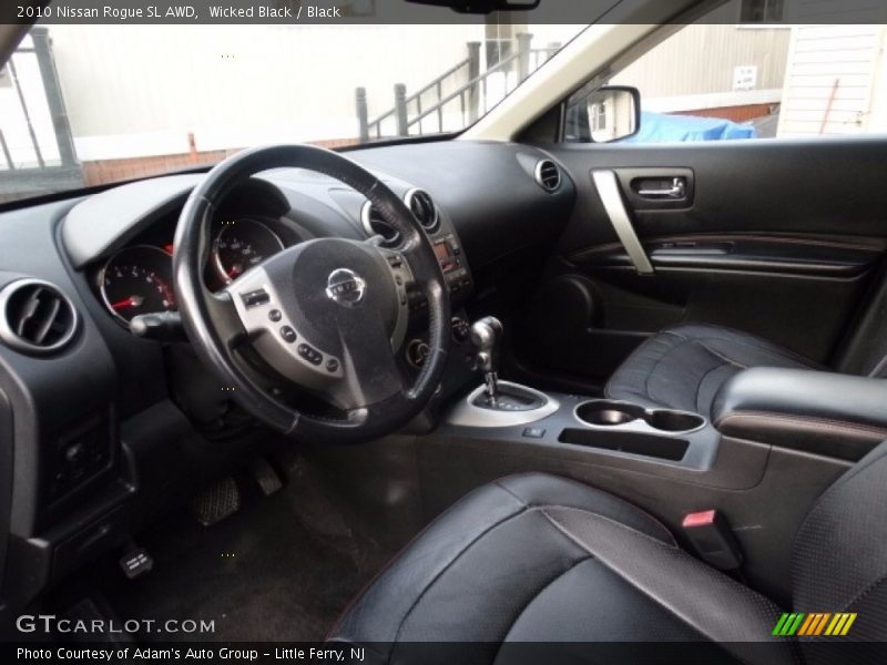 Wicked Black / Black 2010 Nissan Rogue SL AWD