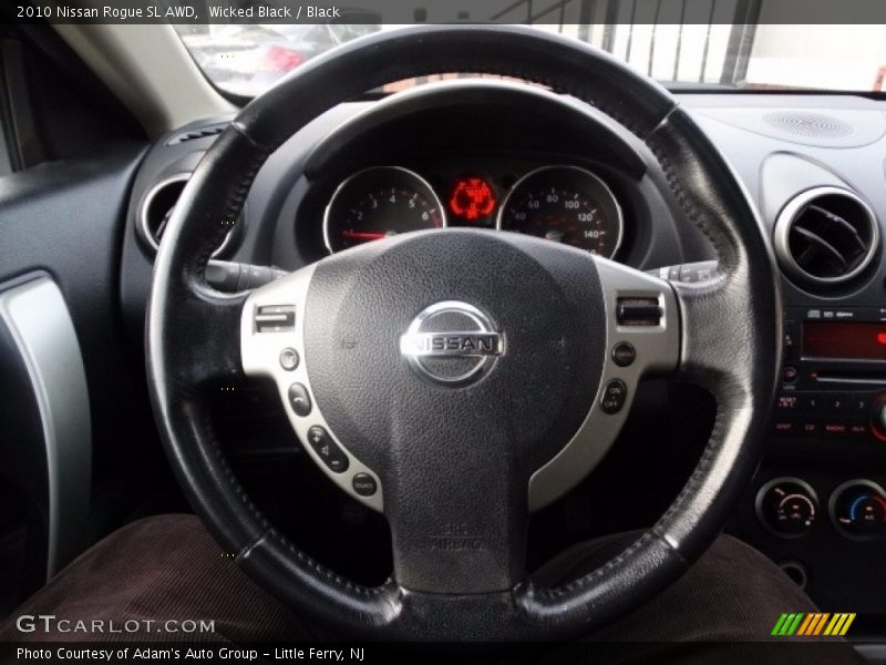 Wicked Black / Black 2010 Nissan Rogue SL AWD
