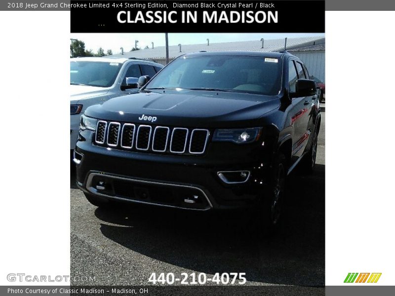 Diamond Black Crystal Pearl / Black 2018 Jeep Grand Cherokee Limited 4x4 Sterling Edition