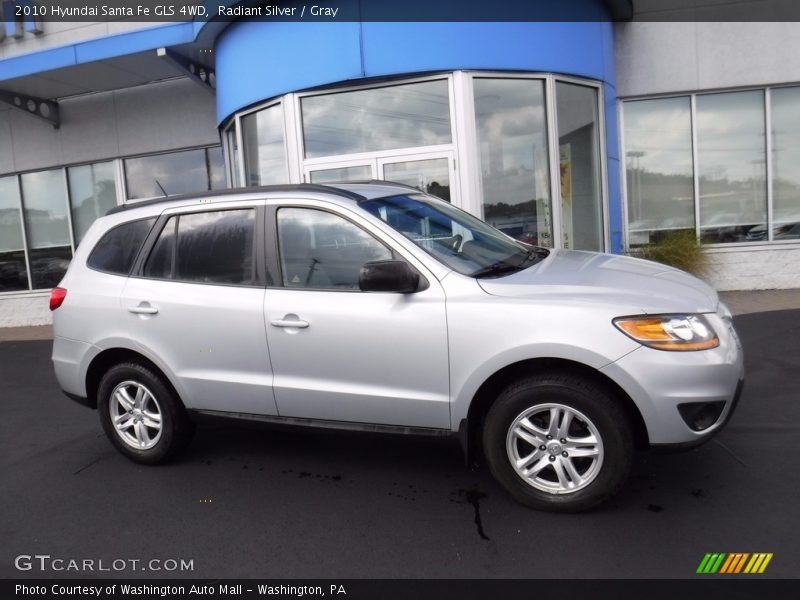 Radiant Silver / Gray 2010 Hyundai Santa Fe GLS 4WD