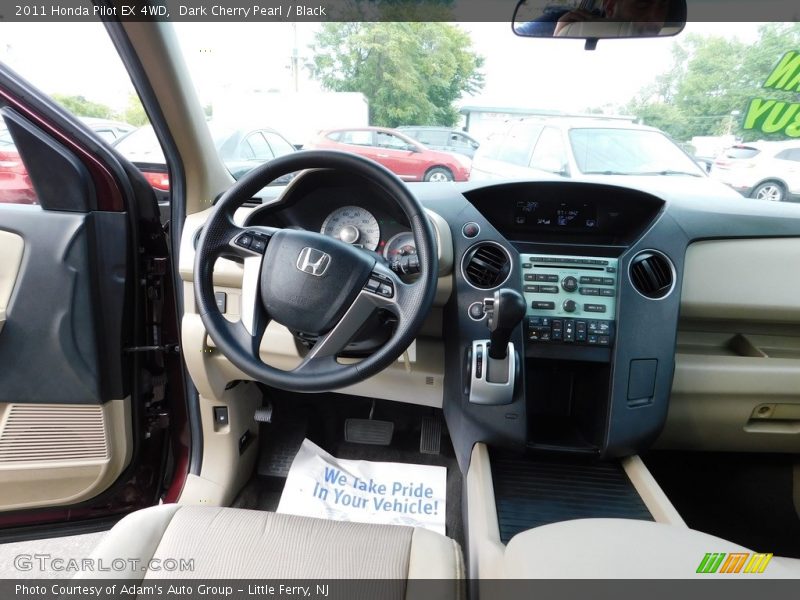 Dark Cherry Pearl / Black 2011 Honda Pilot EX 4WD
