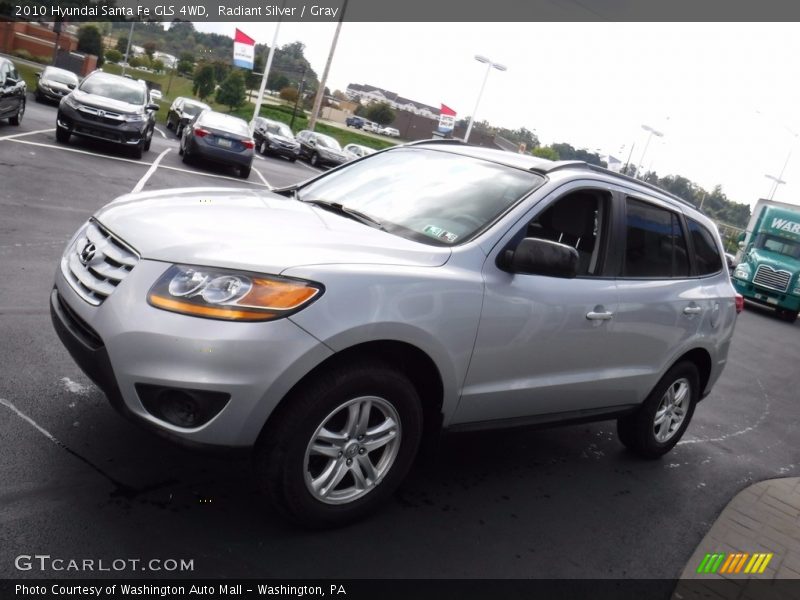 Radiant Silver / Gray 2010 Hyundai Santa Fe GLS 4WD