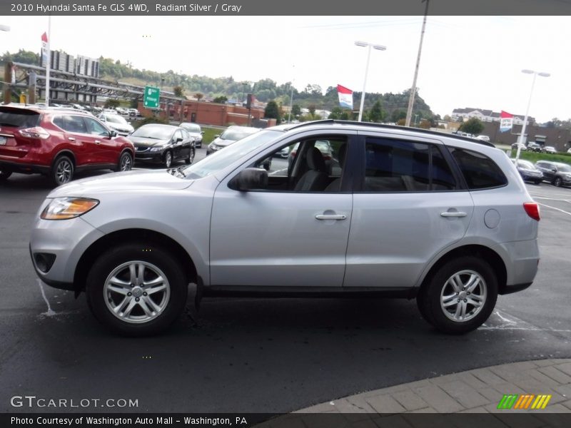 Radiant Silver / Gray 2010 Hyundai Santa Fe GLS 4WD