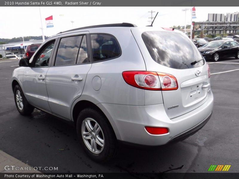 Radiant Silver / Gray 2010 Hyundai Santa Fe GLS 4WD