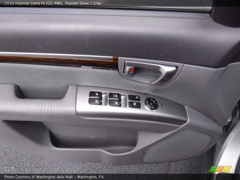 Radiant Silver / Gray 2010 Hyundai Santa Fe GLS 4WD