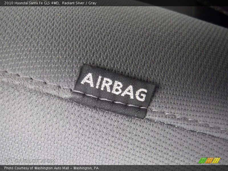 Radiant Silver / Gray 2010 Hyundai Santa Fe GLS 4WD