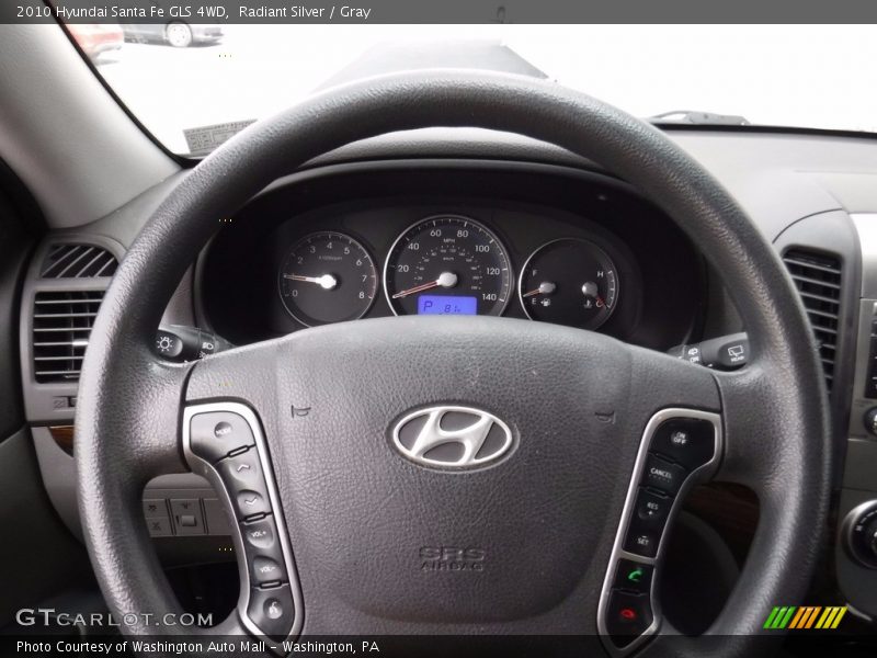 Radiant Silver / Gray 2010 Hyundai Santa Fe GLS 4WD