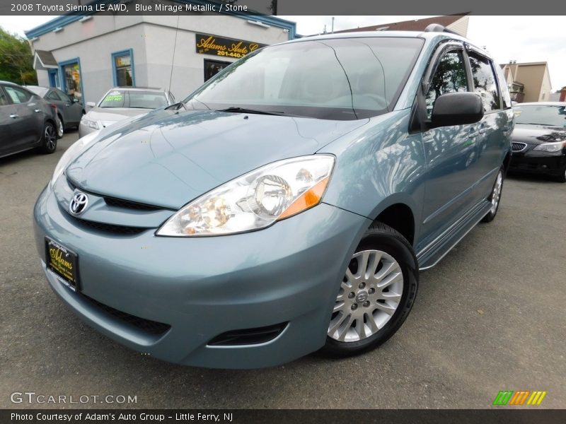 Blue Mirage Metallic / Stone 2008 Toyota Sienna LE AWD