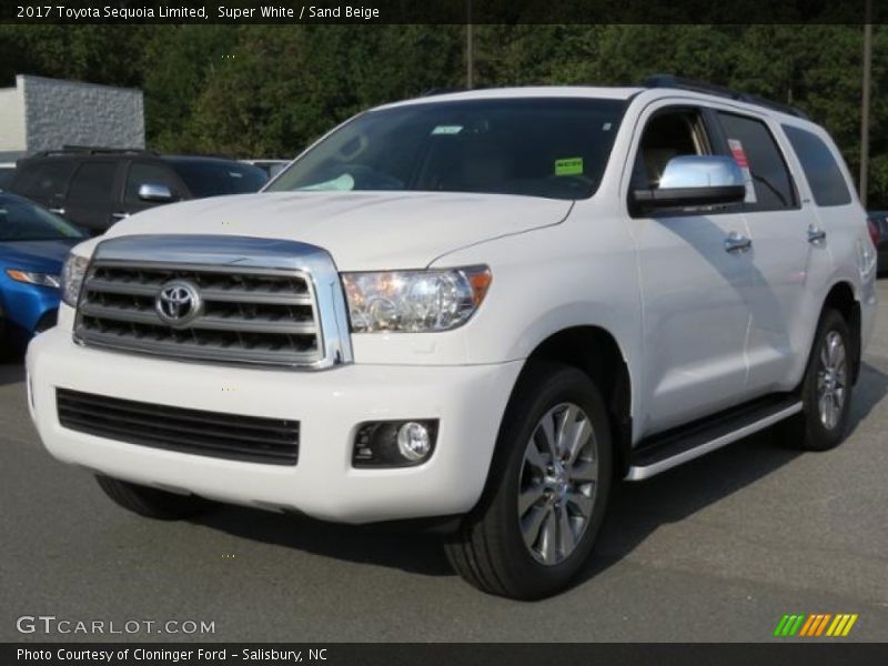 Super White / Sand Beige 2017 Toyota Sequoia Limited