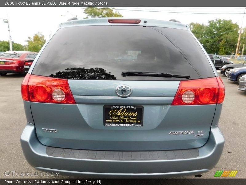 Blue Mirage Metallic / Stone 2008 Toyota Sienna LE AWD