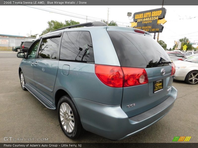 Blue Mirage Metallic / Stone 2008 Toyota Sienna LE AWD