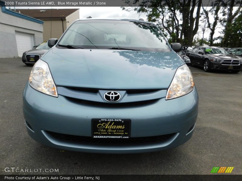 Blue Mirage Metallic / Stone 2008 Toyota Sienna LE AWD