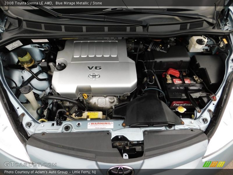 Blue Mirage Metallic / Stone 2008 Toyota Sienna LE AWD
