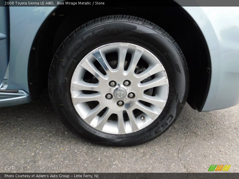 Blue Mirage Metallic / Stone 2008 Toyota Sienna LE AWD
