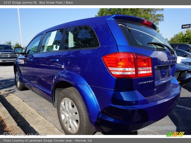 Blue Streak Pearl / Black 2015 Dodge Journey SE