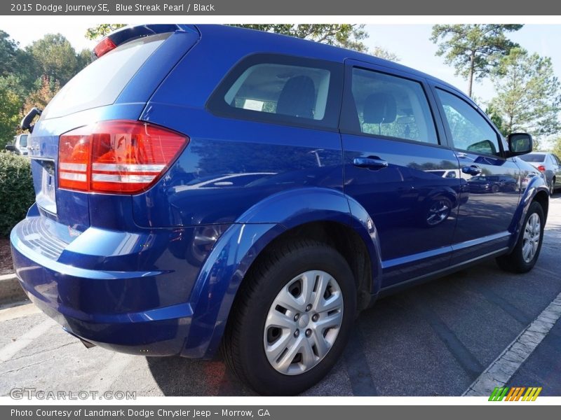Blue Streak Pearl / Black 2015 Dodge Journey SE