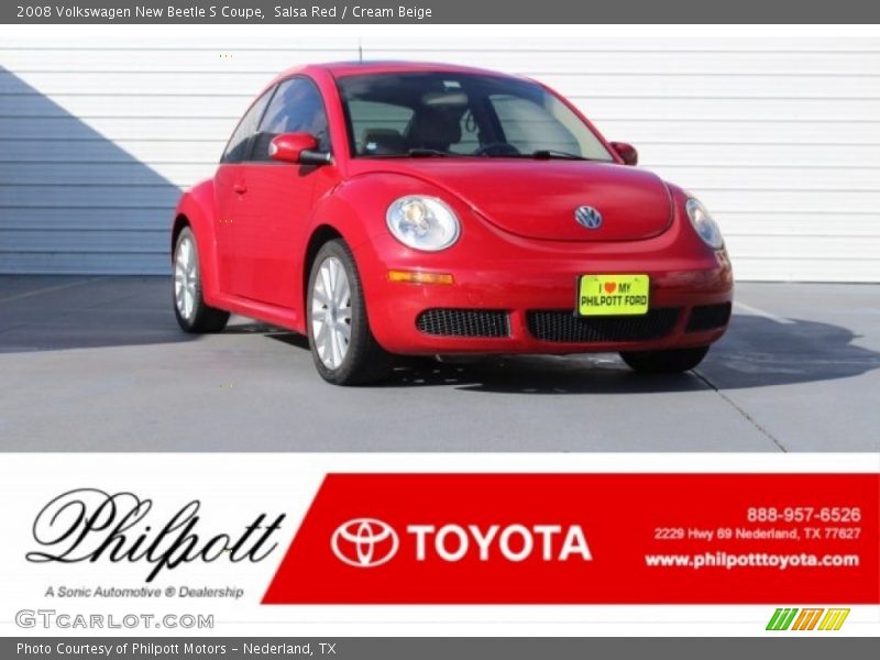 Salsa Red / Cream Beige 2008 Volkswagen New Beetle S Coupe