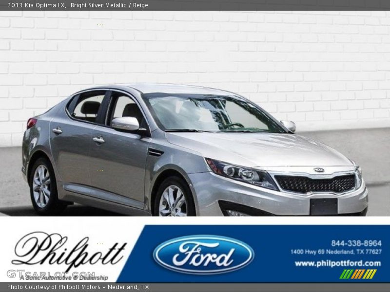 Bright Silver Metallic / Beige 2013 Kia Optima LX