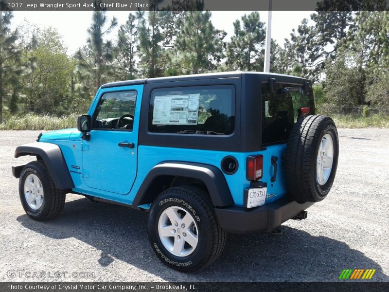 Chief Blue / Black 2017 Jeep Wrangler Sport 4x4