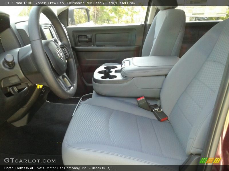 Delmonico Red Pearl / Black/Diesel Gray 2017 Ram 1500 Express Crew Cab