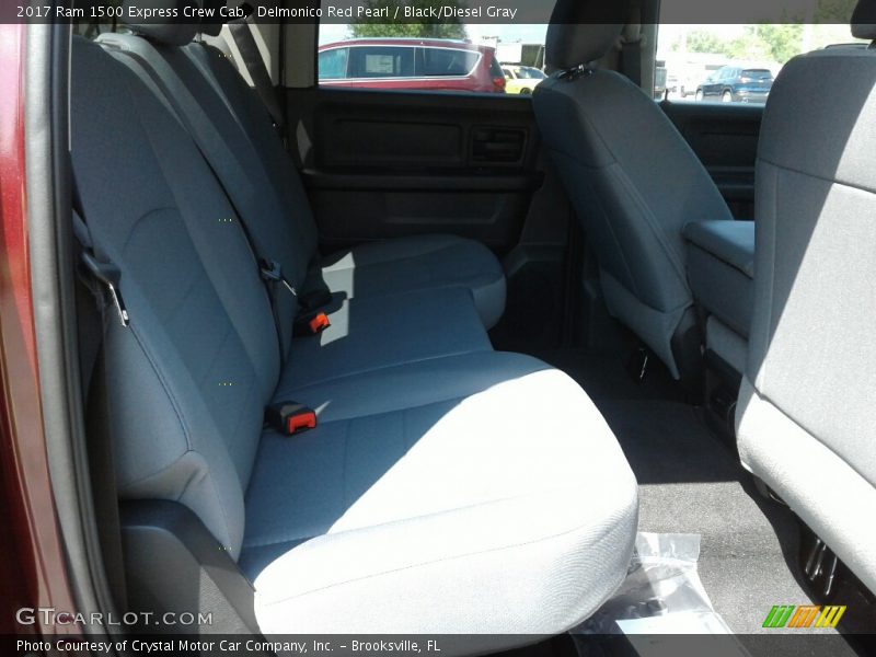 Delmonico Red Pearl / Black/Diesel Gray 2017 Ram 1500 Express Crew Cab