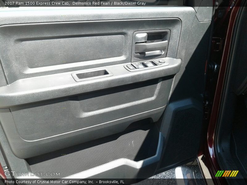 Delmonico Red Pearl / Black/Diesel Gray 2017 Ram 1500 Express Crew Cab