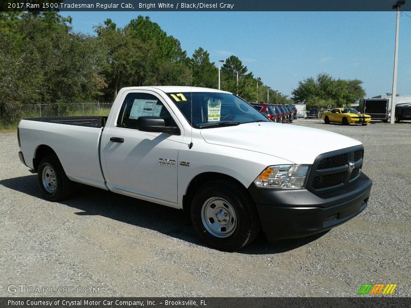 Bright White / Black/Diesel Gray 2017 Ram 1500 Tradesman Regular Cab