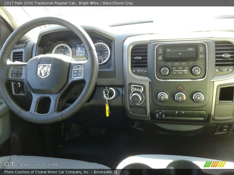 Bright White / Black/Diesel Gray 2017 Ram 1500 Tradesman Regular Cab