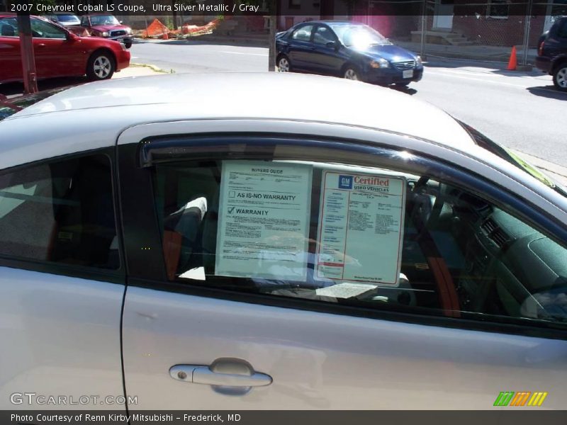 Ultra Silver Metallic / Gray 2007 Chevrolet Cobalt LS Coupe
