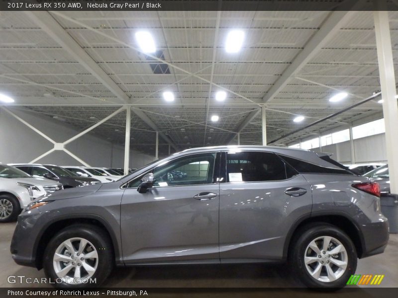 Nebula Gray Pearl / Black 2017 Lexus RX 350 AWD