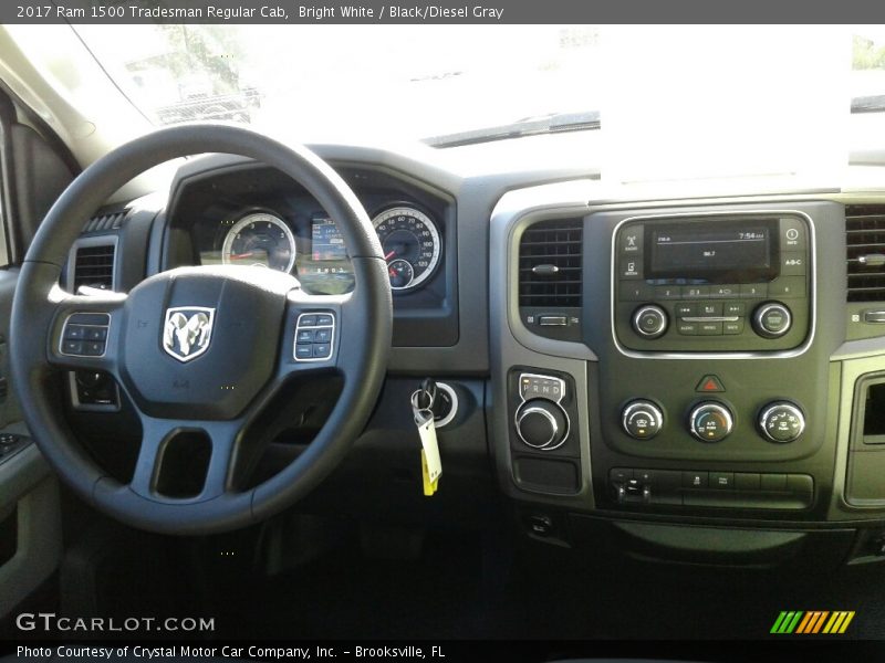 Bright White / Black/Diesel Gray 2017 Ram 1500 Tradesman Regular Cab