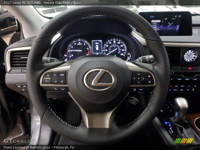 Nebula Gray Pearl / Black 2017 Lexus RX 350 AWD