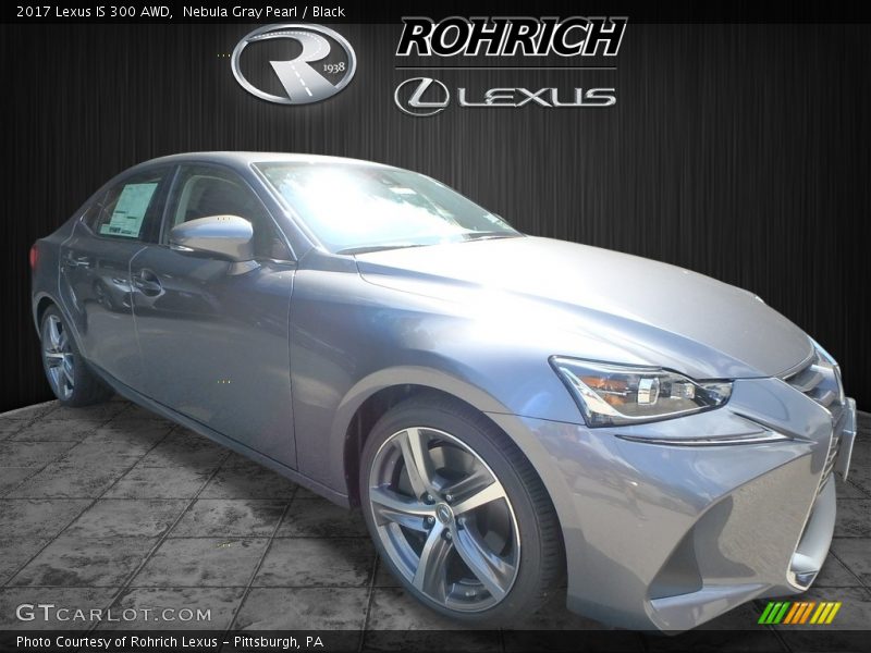 Nebula Gray Pearl / Black 2017 Lexus IS 300 AWD