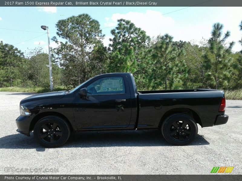 Brilliant Black Crystal Pearl / Black/Diesel Gray 2017 Ram 1500 Express Regular Cab