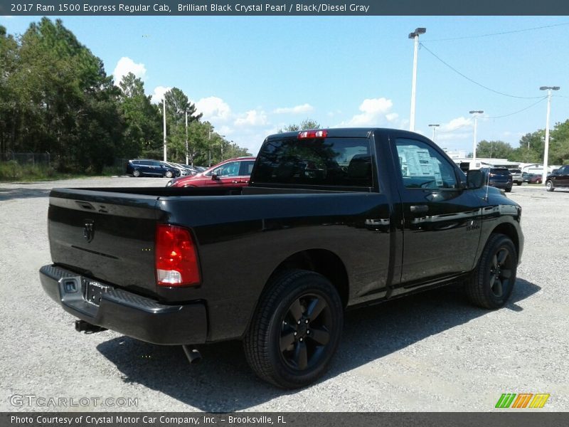Brilliant Black Crystal Pearl / Black/Diesel Gray 2017 Ram 1500 Express Regular Cab