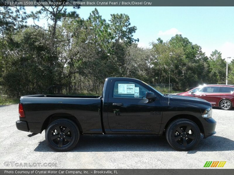 Brilliant Black Crystal Pearl / Black/Diesel Gray 2017 Ram 1500 Express Regular Cab