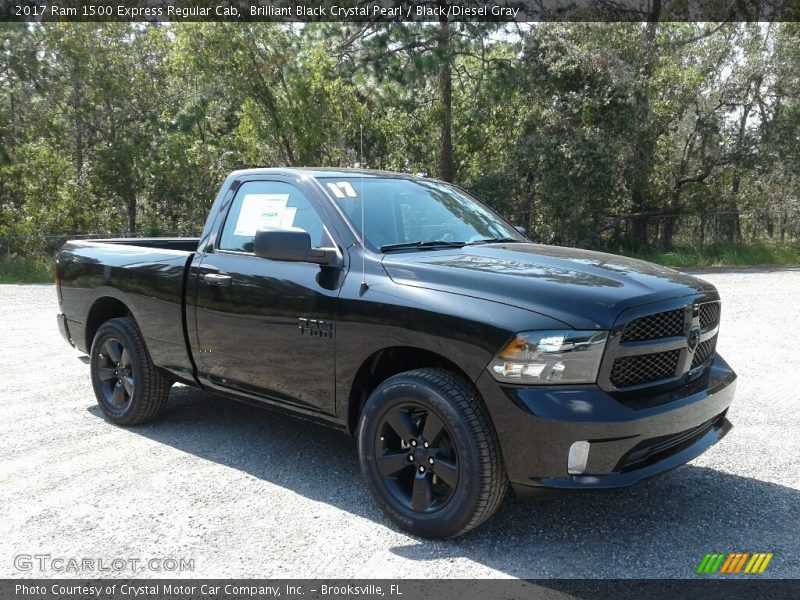 Brilliant Black Crystal Pearl / Black/Diesel Gray 2017 Ram 1500 Express Regular Cab