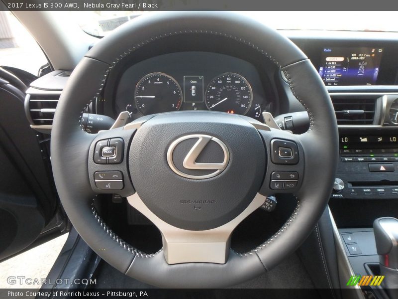 Nebula Gray Pearl / Black 2017 Lexus IS 300 AWD