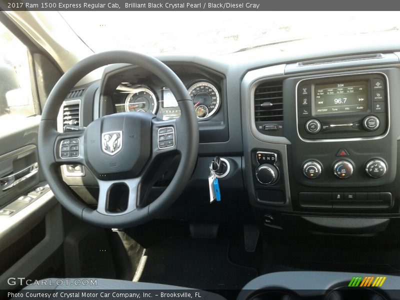 Brilliant Black Crystal Pearl / Black/Diesel Gray 2017 Ram 1500 Express Regular Cab