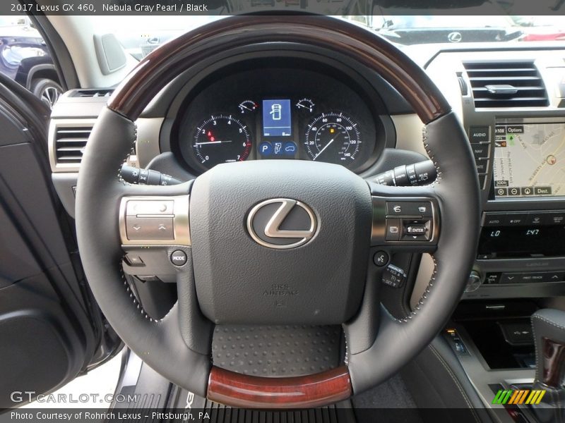 Nebula Gray Pearl / Black 2017 Lexus GX 460