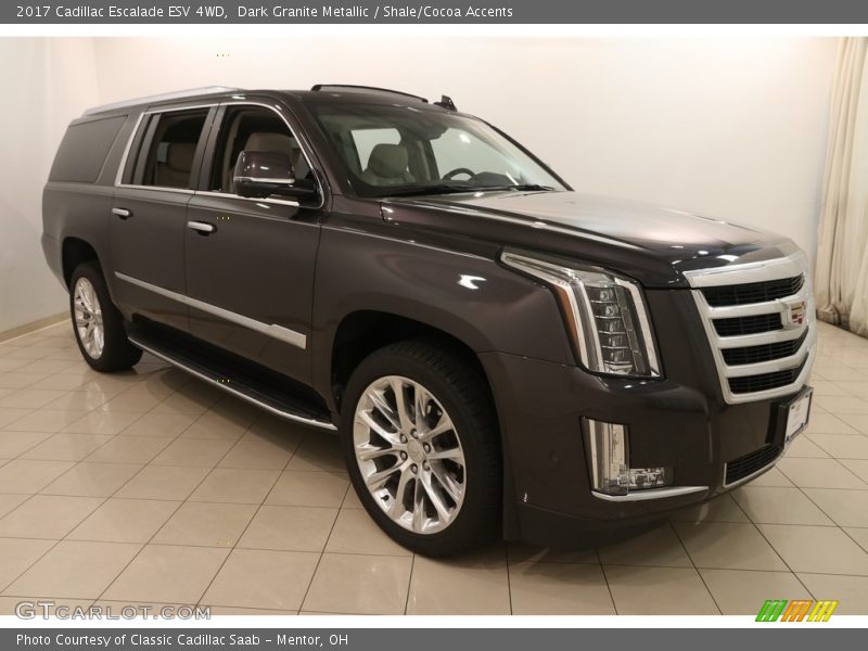 Dark Granite Metallic / Shale/Cocoa Accents 2017 Cadillac Escalade ESV 4WD