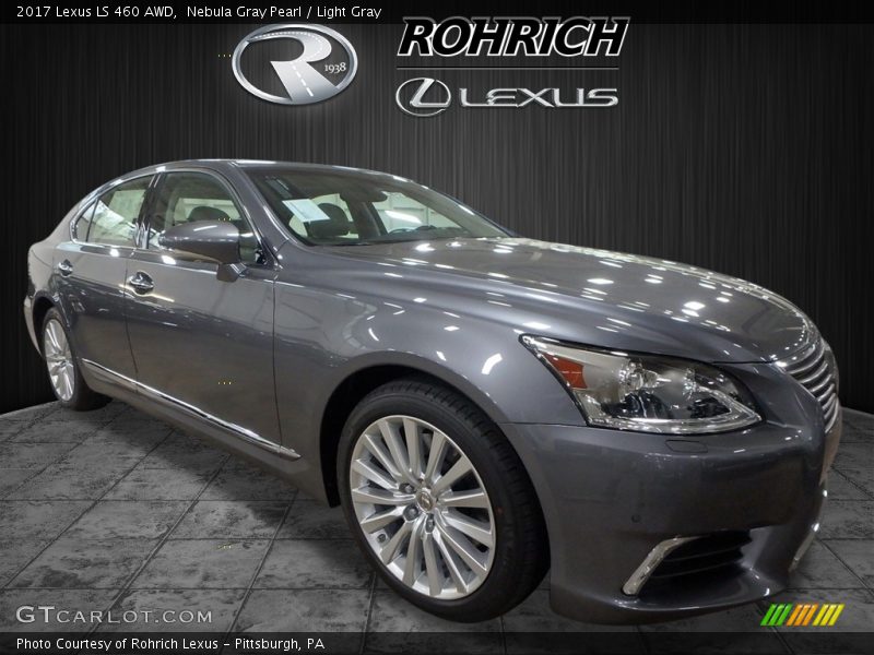 Nebula Gray Pearl / Light Gray 2017 Lexus LS 460 AWD